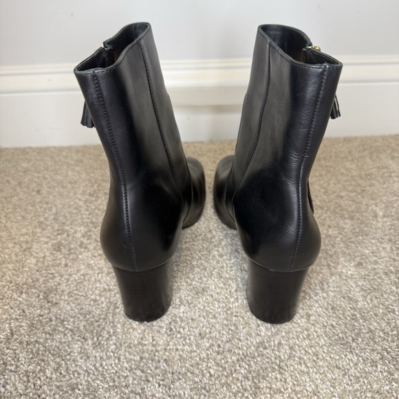 Johnston & Murphy Women's Black Ankle Block Heel Boots Leather Size 9.5 2.25" - Picture 4 of 13